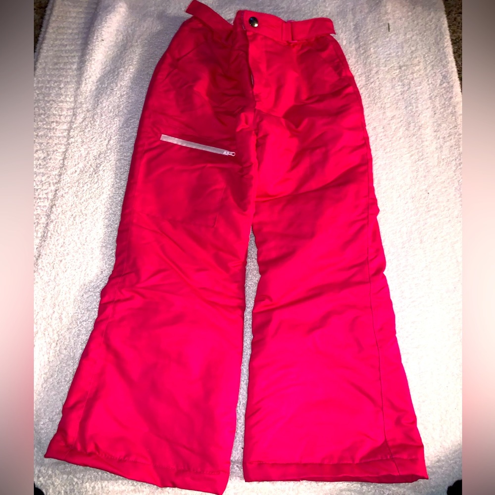 Girls pink snow pants
